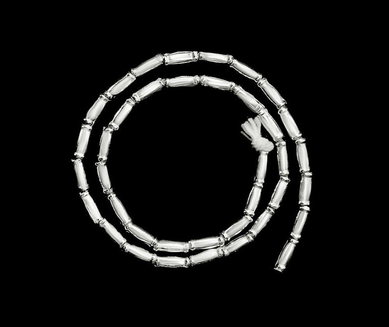 40 of Karen Hill Tribe Silver Bamboo Beads 2x5 mm. 8.5 :ka1471 image 1