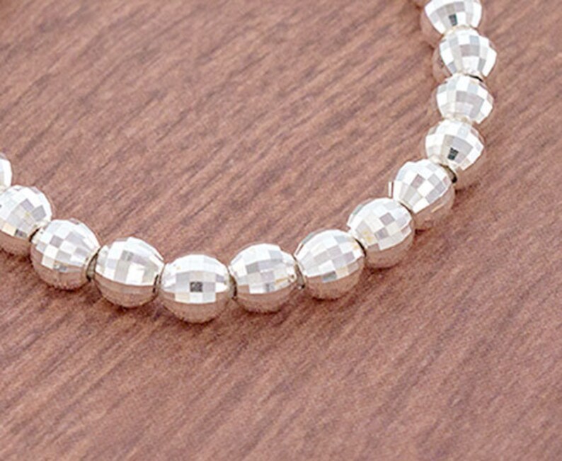 10 of 925 Sterling Silver Faceted Round Beads 5 Mm. th2560 Etsy