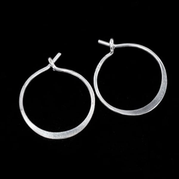 4 pairs of 925 Sterling Silver Circle Hoop Earrings 15mm. :tk0129