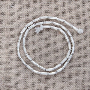 40 of Karen Hill Tribe Silver Bamboo Beads 2x5 mm. 8.5 :ka1471 image 5