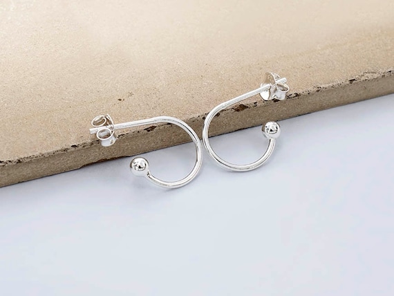 Lot De 4 Créoles Vintage En Argent Massif - 12mm - Boucles D'oreilles Anneaux Occasion