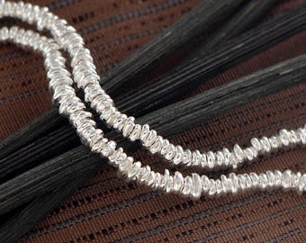 140 of Karen Hill Tribe Silver Irregular Beads 2 - 4.5 mm. :ka4618