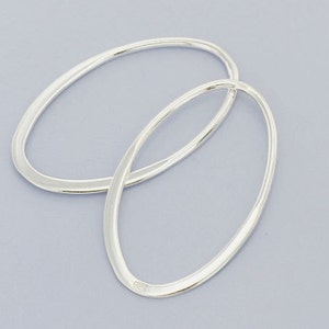 4 of 925 Sterling Silver Oval Links, Connectors 15x24 mm. :tk0010