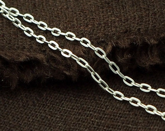 40 Inches of 925 Sterling Silver Chain 1x2.5 Mm. :th0765m - Etsy