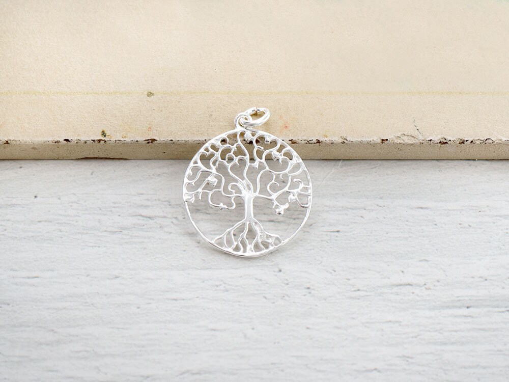 1 of 925 Sterling Silver Tree of Life Pendant 20 Mm. Polish Finished ...