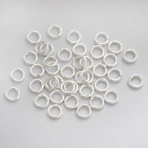 50 of 925 Sterling Silver Closed Jump Rings 5 mm., 18 AWG. :th0318 image 5