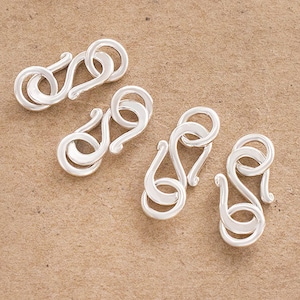 4 of Karen Hill Tribe Silver Clasps 13 mm. :ka4306