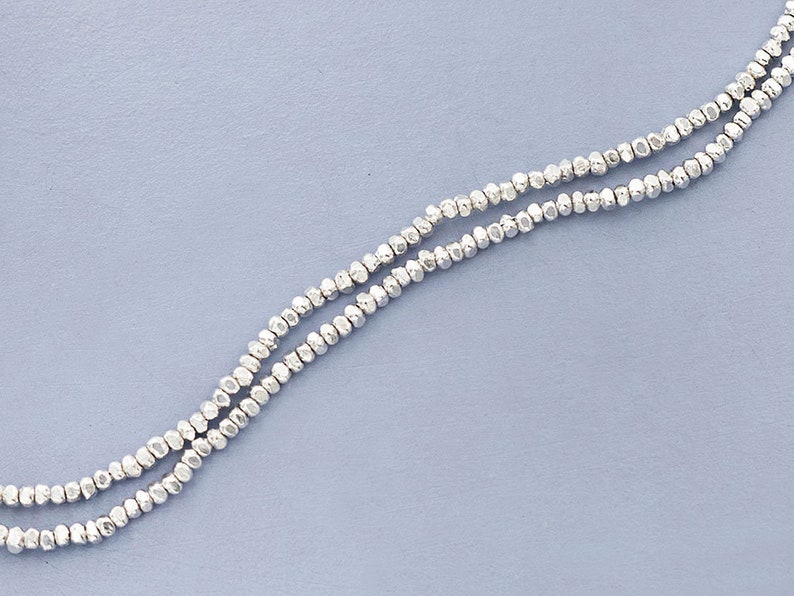 230 of Karen Hill Tribe Silver Faceted Seed Beads 1.6 mm. 13 :ka3513 image 2