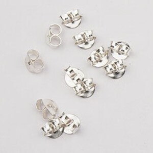 10 pairs of 925 Sterling Silver Butterfly Earring Backs Findings. :th1732 image 3