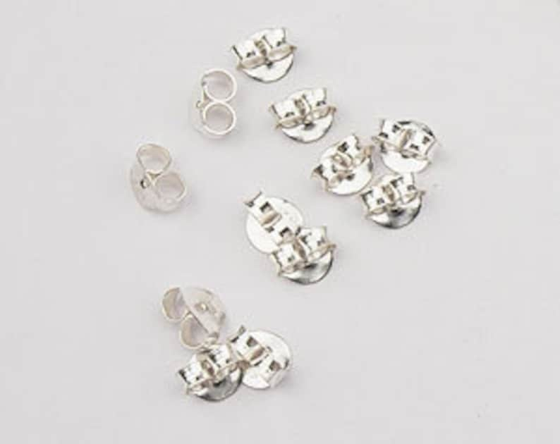 10 pairs of 925 Sterling Silver Butterfly Earring Backs Findings. :th1732 image 3