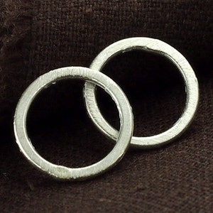 4 of Karen Hill Tribe Silver Brushed Circle Closed Jump Rings 16 mm. :ka4007