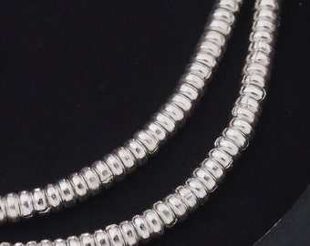 95 of Karen Hill Tribe Silver Little Ring Beads 3x1.3 mm. 5.5 " :ka3806