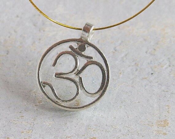 1 of Karen Hill Tribe Silver Ohm Pendant 19 Mm. :ka3869 - Etsy