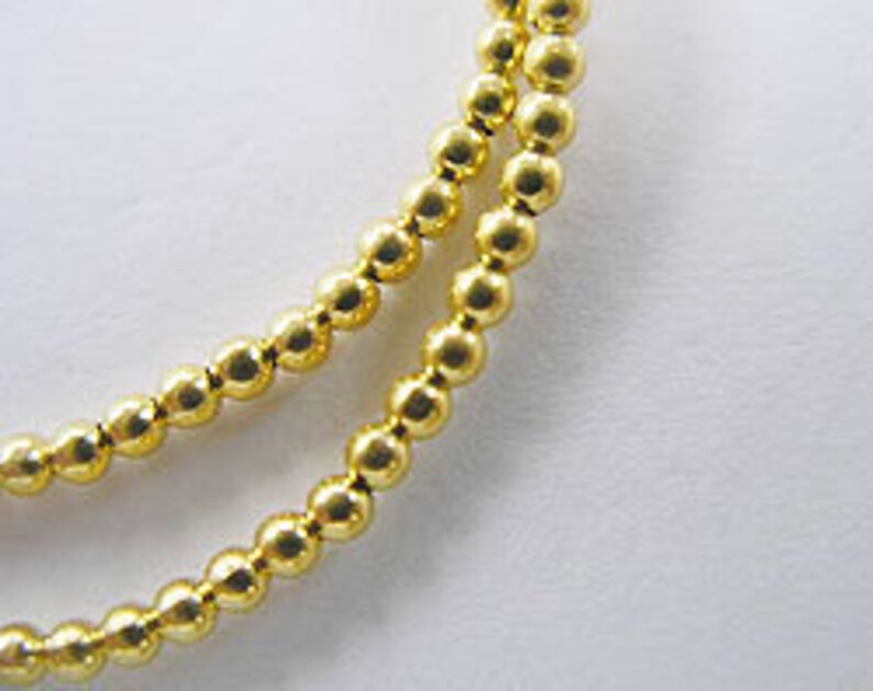 50 of 925 Sterling Silver Gold Vermeil Style Round Seed Beads Etsy