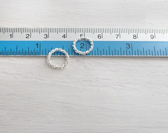 若者の大愛商品 4 of 925 Sterling Silver Twisted Circle Links, Connectors 12 その他