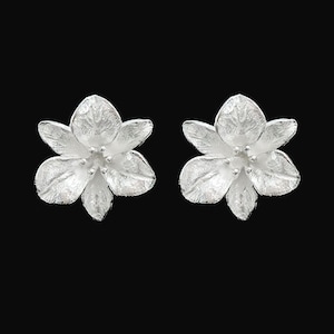 1 pair of 925 Sterling Silver Flower Stud Earrings 12mm. :er1067