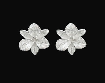 1 paire de boucles d'oreilles en argent sterling 925 avec fleurs, 12 mm. :er1067