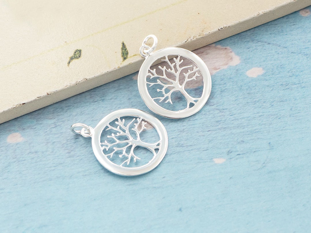 2 of 925 Sterling Silver Tree of Life Pendants 18 Mm. Polish - Etsy