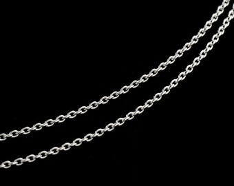 50 inches of 925 Sterling Silver Chain 1x1.5 mm. :th0300