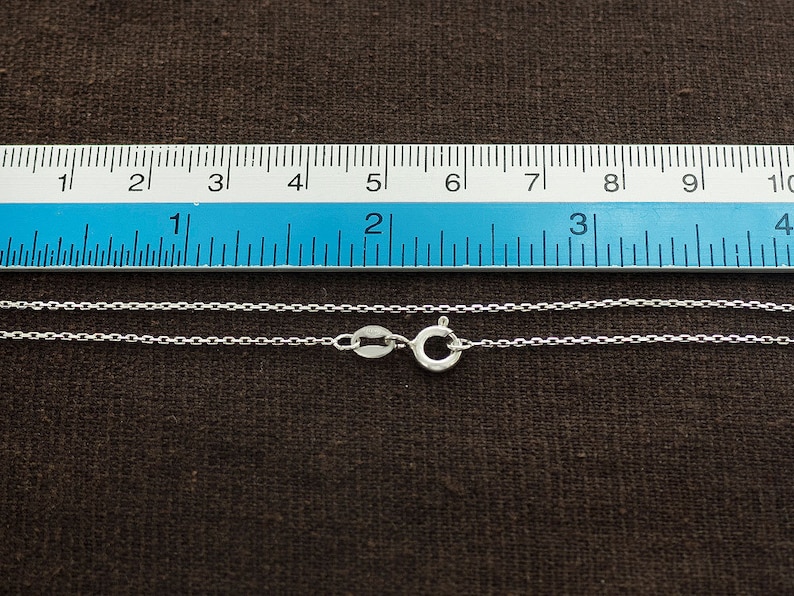 16 Inches of 925 Sterling Silver Fine Cable Chain Necklace Etsy