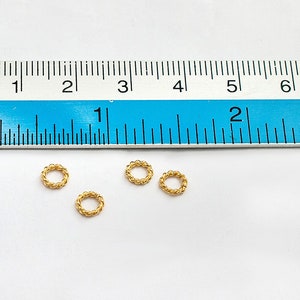 30 anelli chiusi a cerchio attorcigliato in argento sterling 925 in oro stile vermeil da 5 mm. :vm1416 immagine 5