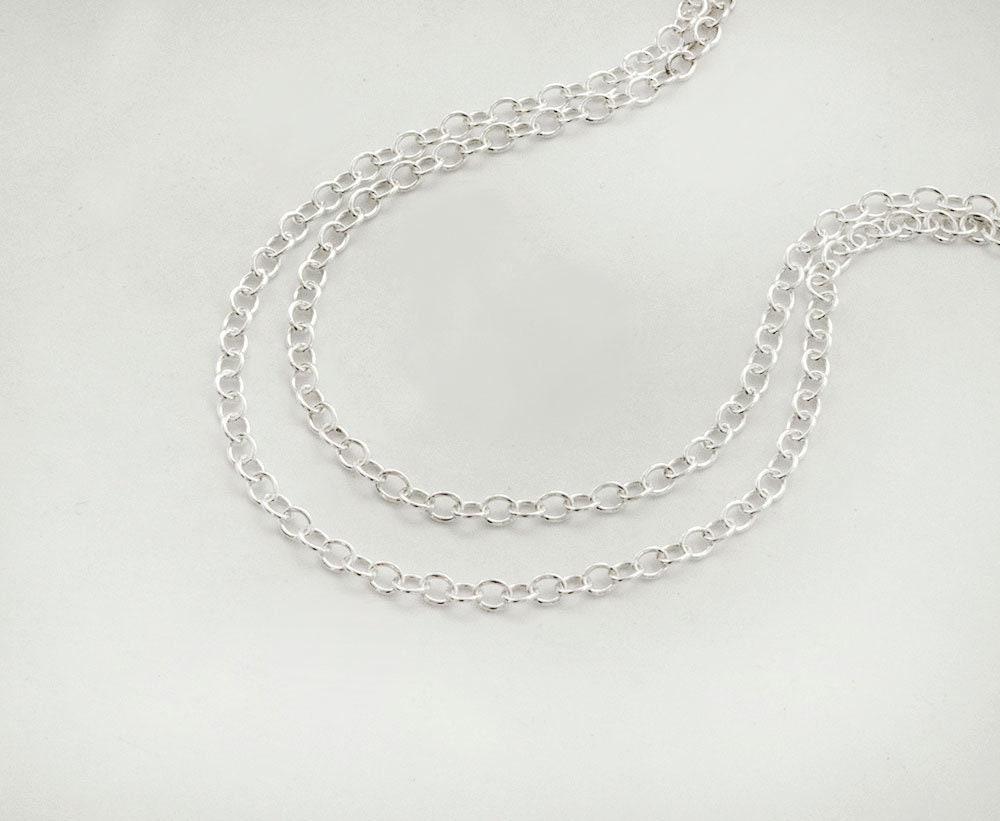 Sterling Silver Cable Chain with 2in