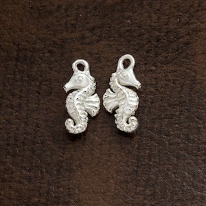 Pu&ograve; includere: Due ciondoli a forma di cavalluccio marino in argento con disegni dettagliati. I ciondoli sono perfetti per la creazione di gioielli o per aggiungere un tocco di fantasia ai mestieri.