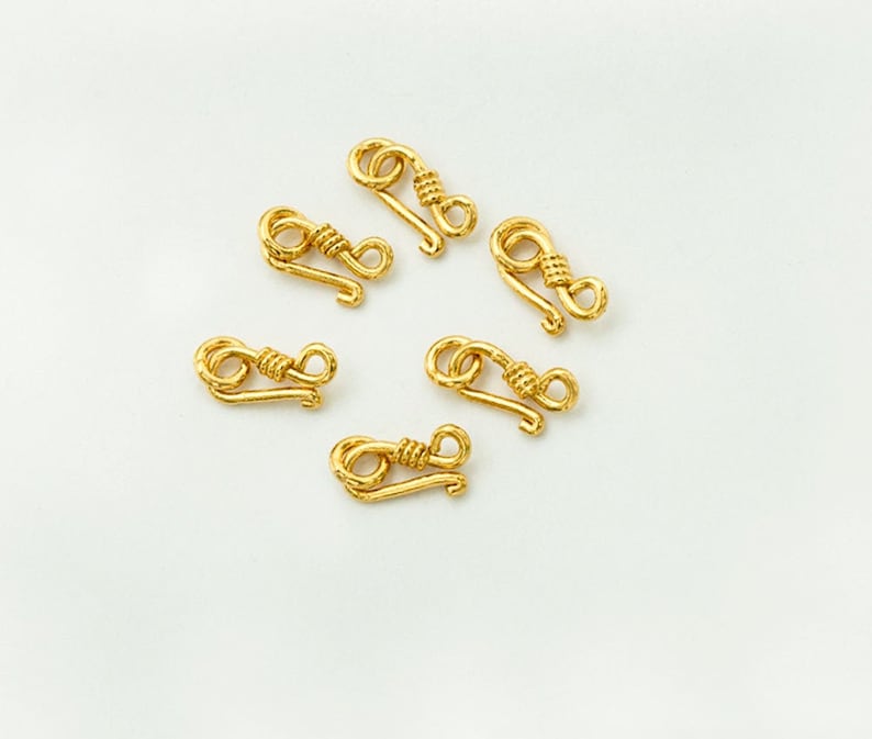 6 of Karen hill tribe Silver Gold Vermeil Style Clasps 10mm. :vm1468 zdjęcie 1