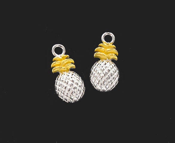 新品✨NEW TOP CHARM PINEAPPLE 925 Sterling Silver Pineapple Pendant Ananas Charm Fruit For