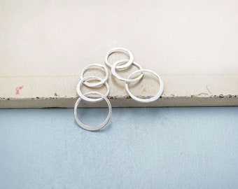 4 of 925 Sterling Silver Three-link Circle Rings Charms 4 of 925 Sterling Silver Three-link Circle Rings Charms