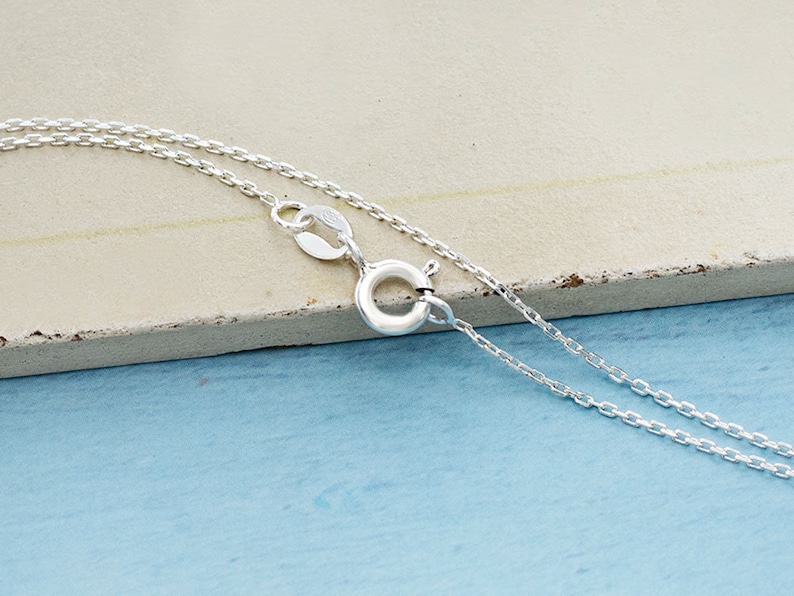 16 Inches of 925 Sterling Silver Fine Cable Chain Necklace Etsy