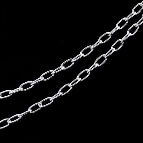 30 Inches of 925 Sterling Silver Chain 3x5 Mm. th0578 Etsy