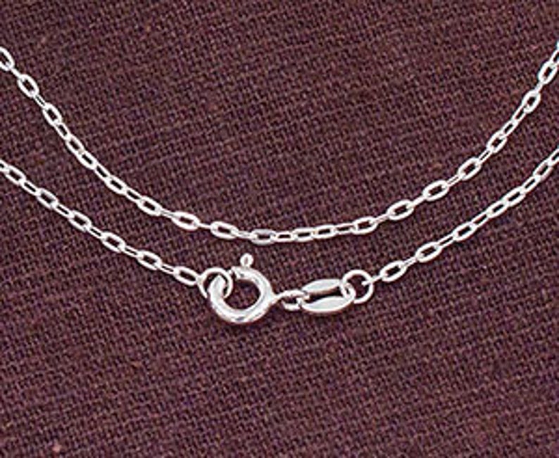 20 Inches of 925 Sterling Silver Flat Cable Chain Necklace Etsy UK