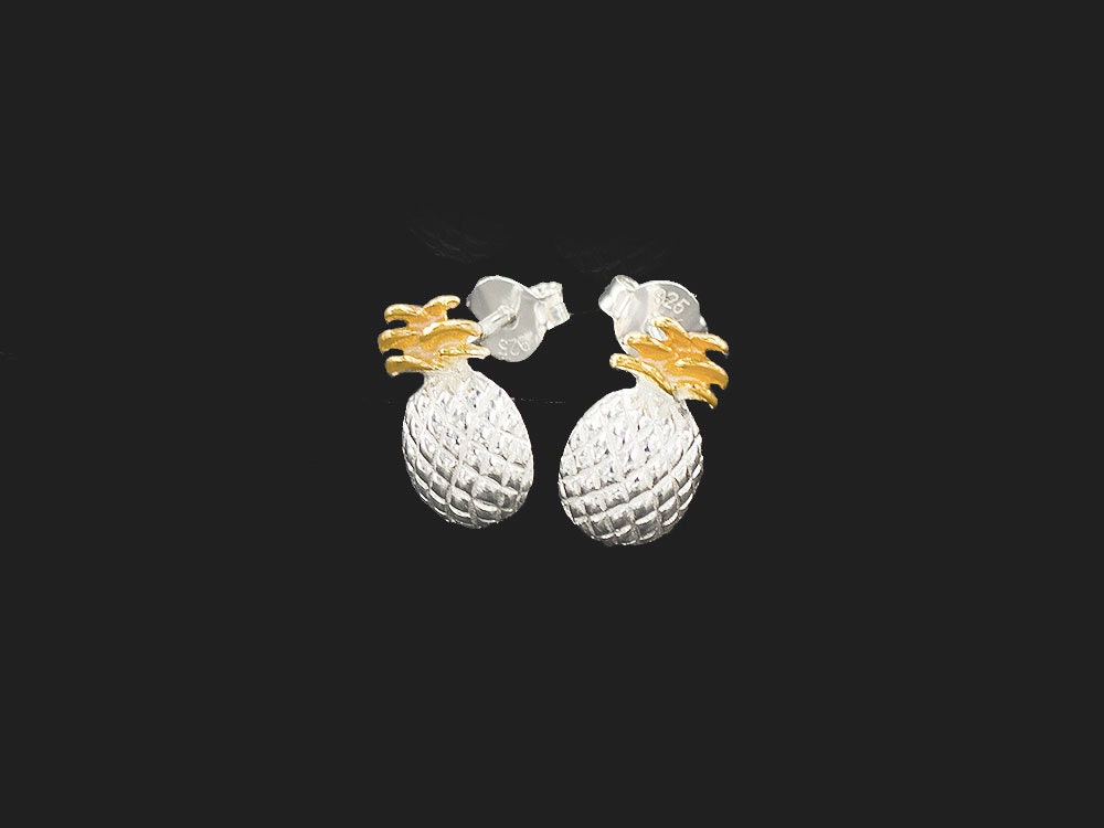Orecchini a perno orecchino in argento sterling 925 placcato oro