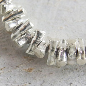 30 of Karen Hill Tribe Silver Stick Beads 1.5x5 mm. :ka2483