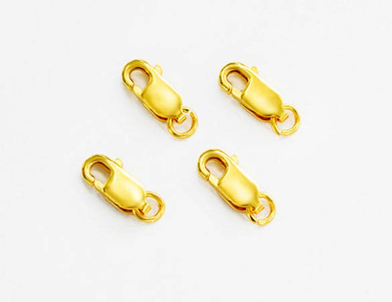 4 of 925 Sterling Silver Gold Vermeil Style Lobster Clasps 10 - Etsy