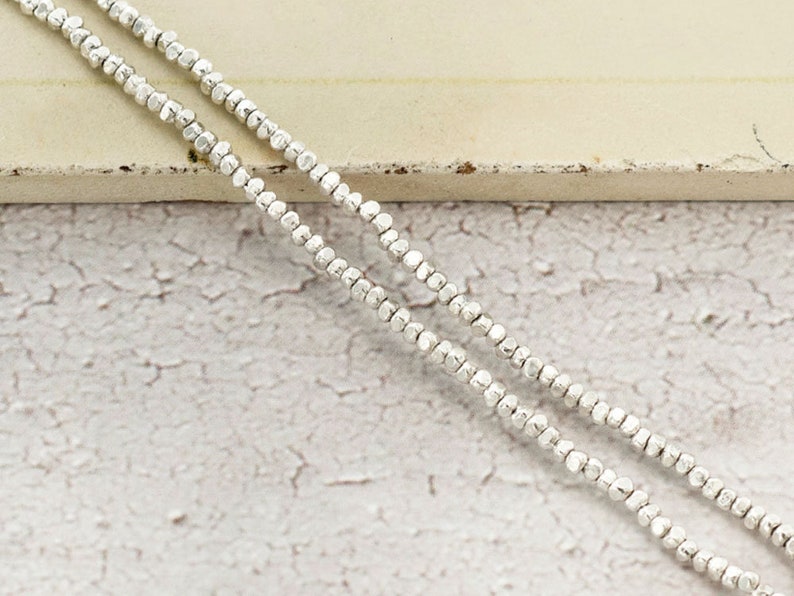 230 of Karen Hill Tribe Silver Faceted Seed Beads 1.6 mm. 13 :ka3513 image 1