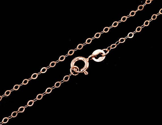 16 Inches of 925 Sterling Silver Rose Gold Vermeil Style - Etsy