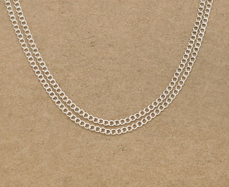 40 inches of 925 Sterling Silver Curb Chain 1.8x2 mm. :th0580 | Etsy