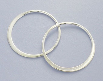 4 of 925 Sterling Silver Circle Links, Connectors 20 mm. :tk0011