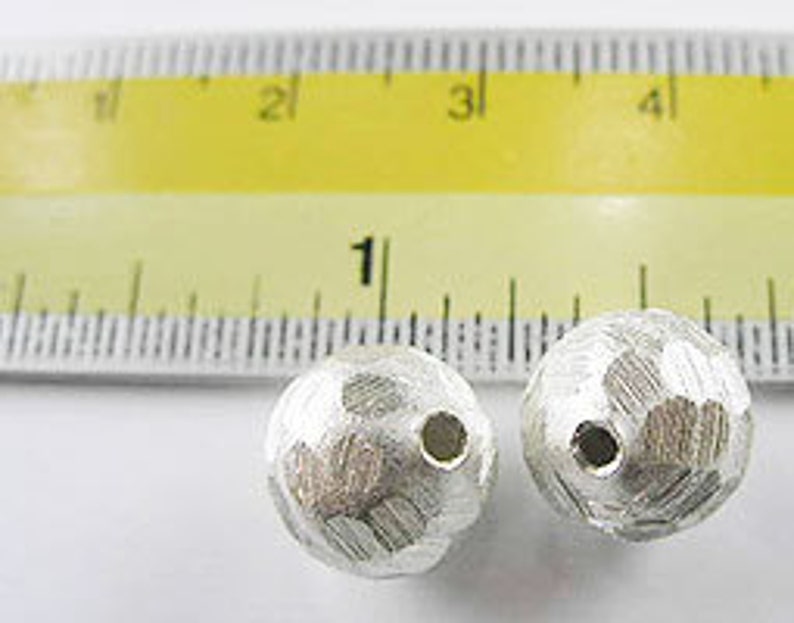 4 of Karen Hill Tribe Silver Ground :ka3623 Brushed Round Beads 10 mm