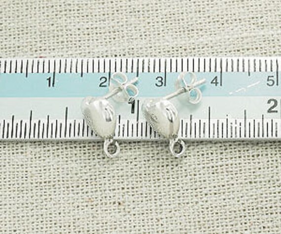 2 paia di orecchini in argento da donna a forma di cuore set di