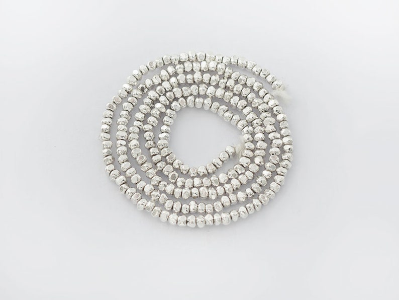 230 of Karen Hill Tribe Silver Faceted Seed Beads 1.6 mm. 13 :ka3513 image 3