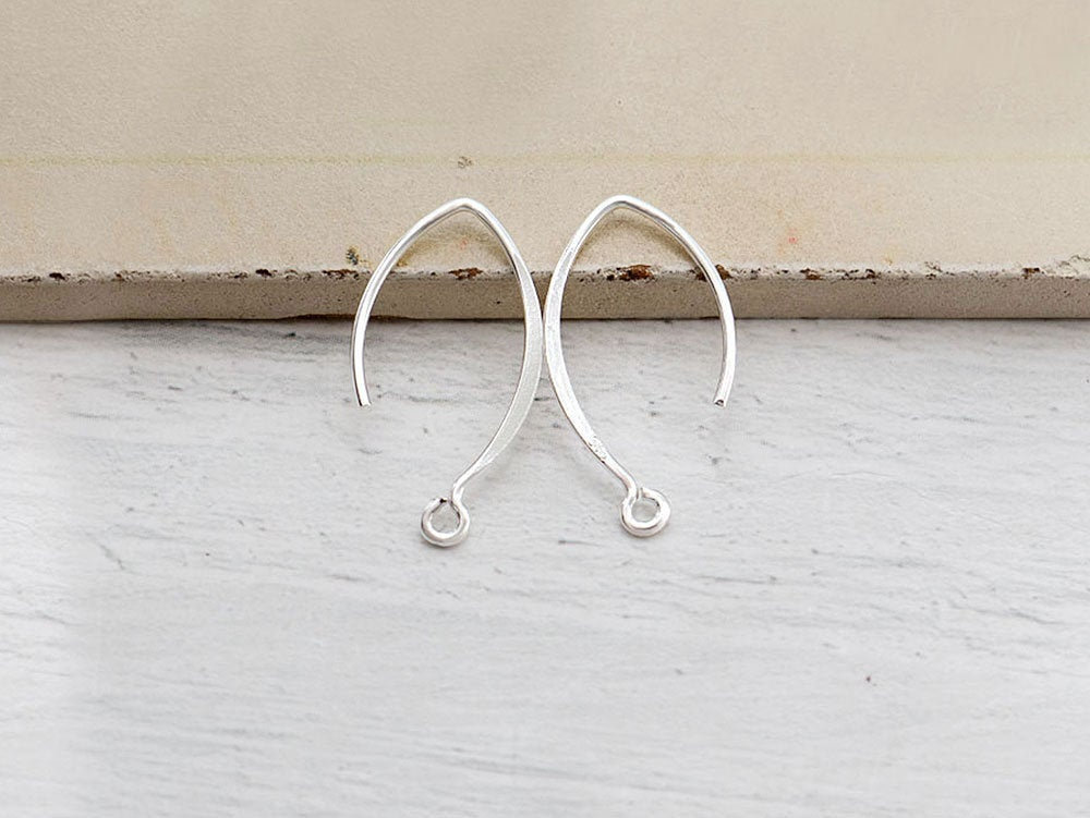 5 pairs of 925 Sterling Silver Ear Wires 12x22 mm. :tk0281