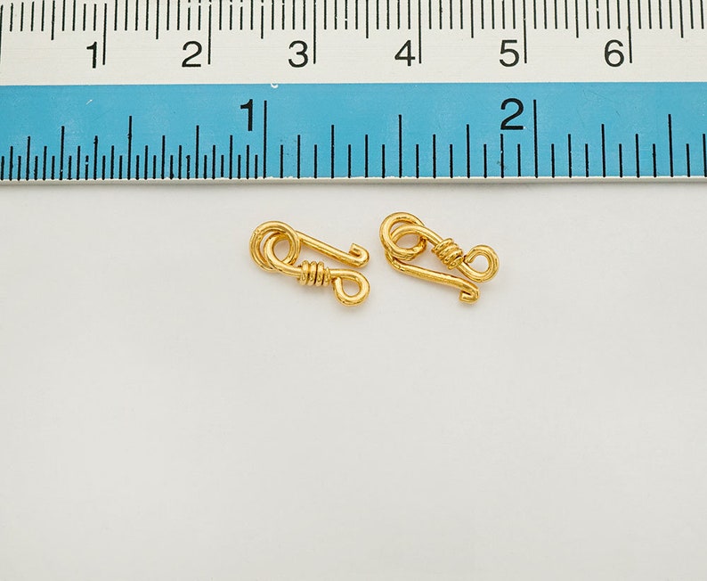 6 of Karen hill tribe Silver Gold Vermeil Style Clasps 10mm. :vm1468 zdjęcie 5