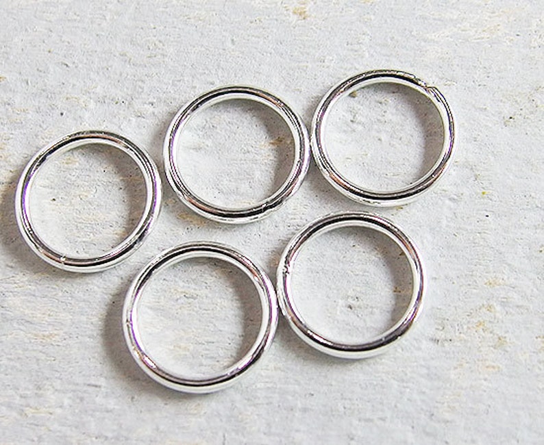 10 of 925 Sterling Silver Closed Jump Rings 1x10mm. :th2034 - Etsy