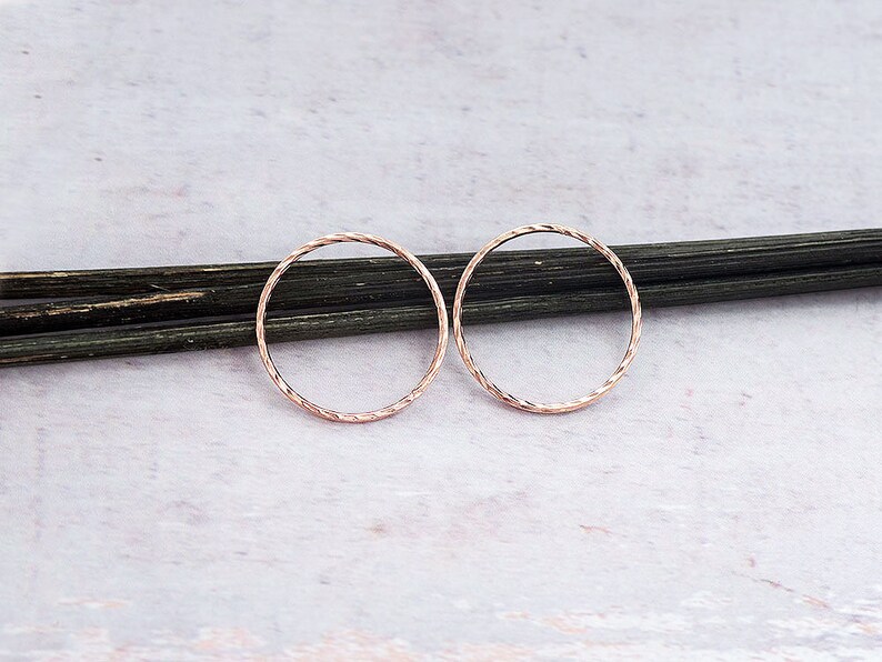 2 of 925 Sterling Silver Rose Gold Vermeil Style Twisted Closed Circle Rings pg1079 Connectors 20x1mm