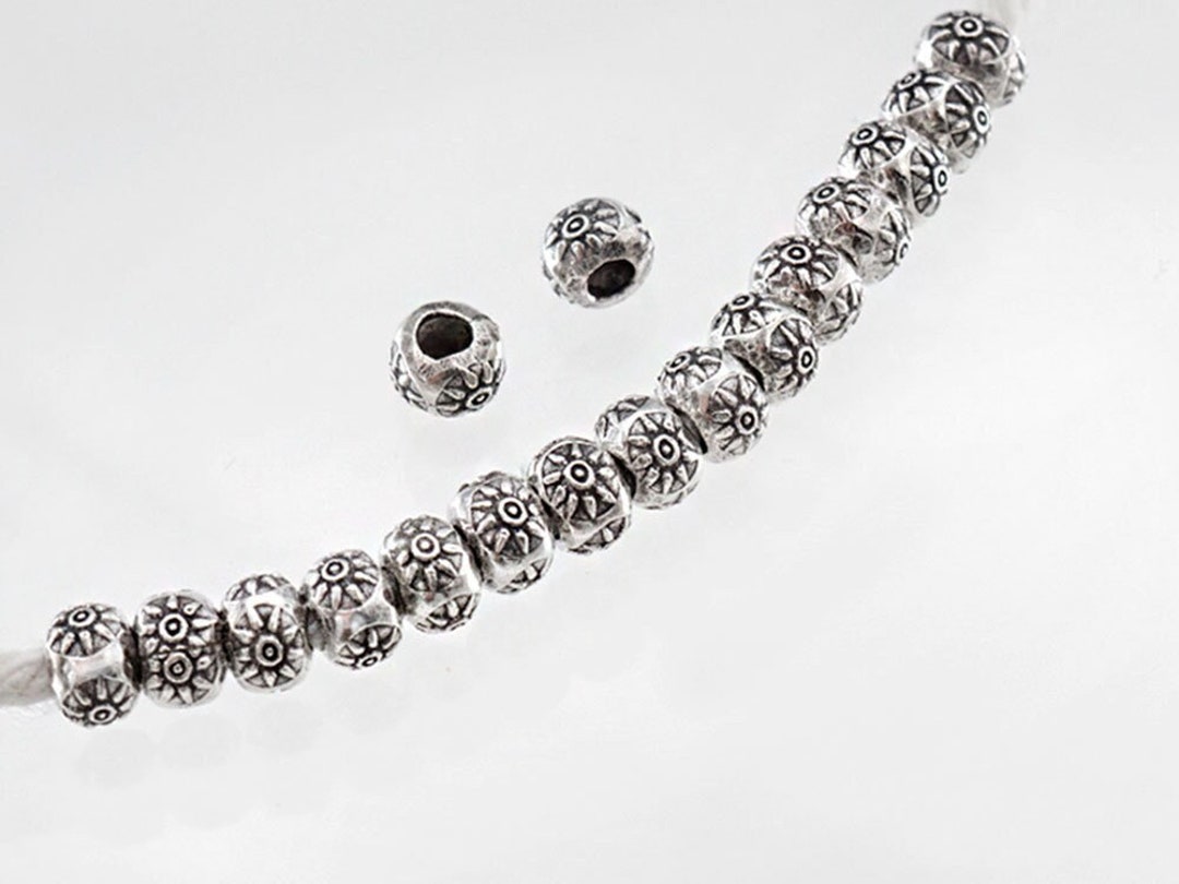 Karen Hill Tribe Thai Silver Faceted Bead Double Wrap Bracelet
