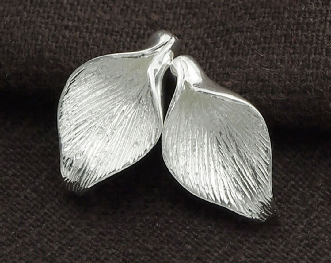 2 of 925 Sterling Silver Calla Lilly Bead Caps 10.5x18mm. :tm0094 - Etsy