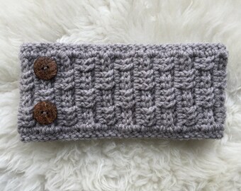 Crochet PATTERN - Digital pattern for Basketweave Headband headwrap earwarmer for women and girls